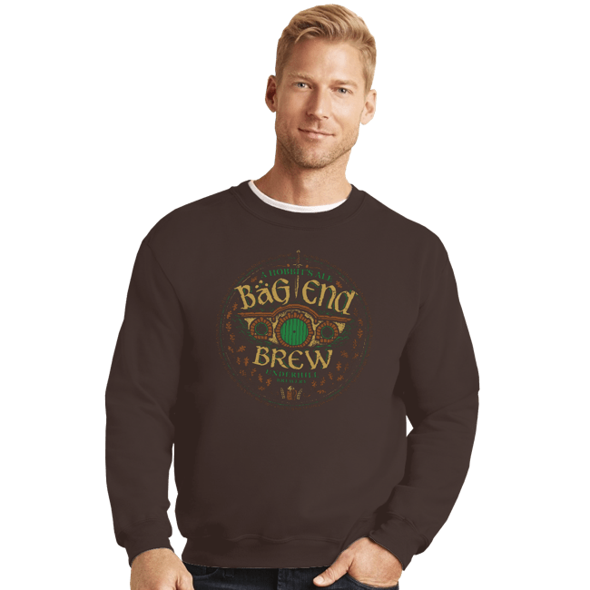 Shirts Crewneck Sweater, Unisex / Small / Dark Chocolate Bag End Brew