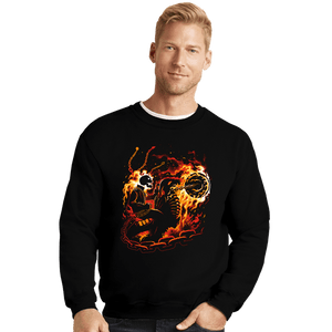 Daily_Deal_Shirts Crewneck Sweater, Unisex / Small / Black Blazing Vengeance