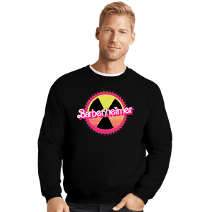 Daily_Deal_Shirts Crewneck Sweater, Unisex / Small / Black Barbenheimer Reactor