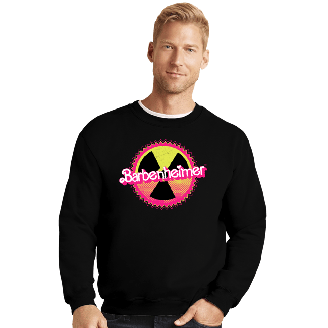 Daily_Deal_Shirts Crewneck Sweater, Unisex / Small / Black Barbenheimer Reactor