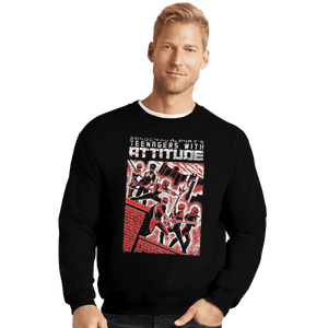 Shirts Crewneck Sweater, Unisex / Small / Black Teens With Attitude