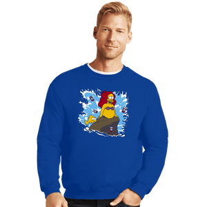 Shirts Crewneck Sweater, Unisex / Small / Royal Blue The Little Beerman