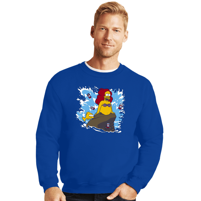 Shirts Crewneck Sweater, Unisex / Small / Royal Blue The Little Beerman