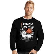 Load image into Gallery viewer, Daily_Deal_Shirts Crewneck Sweater, Unisex / Small / Black Demon Dog Ramen
