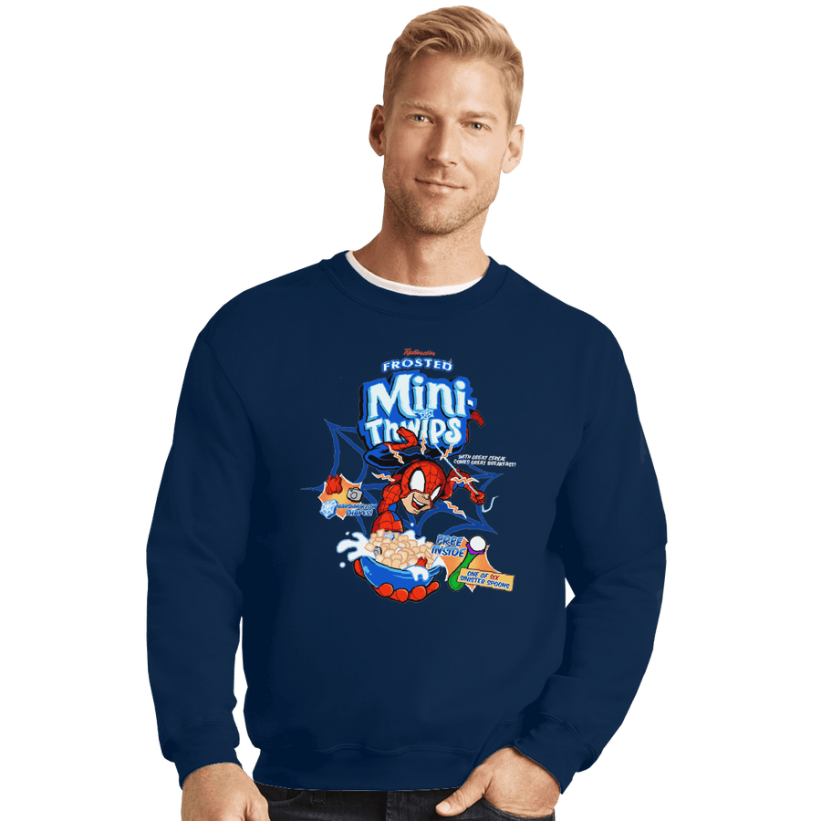 Shirts Crewneck Sweater, Unisex / Small / Navy Frosted Mini Thwips