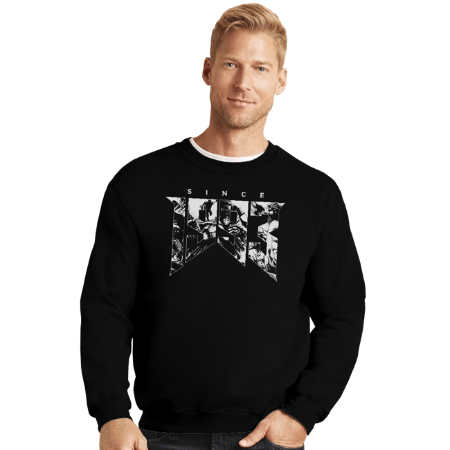 Secret_Shirts Crewneck Sweater, Unisex / Small / Black 1993 Doom
