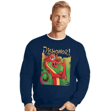 Load image into Gallery viewer, Shirts Crewneck Sweater, Unisex / Small / Navy Dishonor On You
