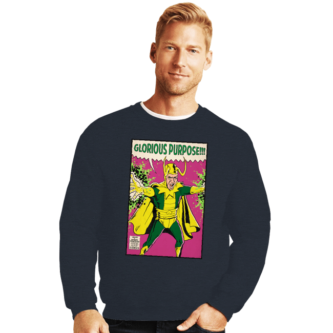Shirts Crewneck Sweater, Unisex / Small / Dark Heather Glorious Purpose!!!