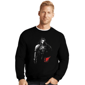 Shirts Crewneck Sweater, Unisex / Small / Black One Winged Angel Ink