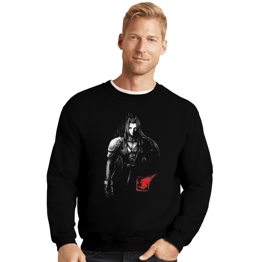 Shirts Crewneck Sweater, Unisex / Small / Black One Winged Angel Ink