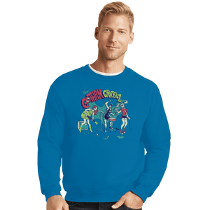 Shirts Crewneck Sweater, Unisex / Small / Sapphire Gotham Grrrlz