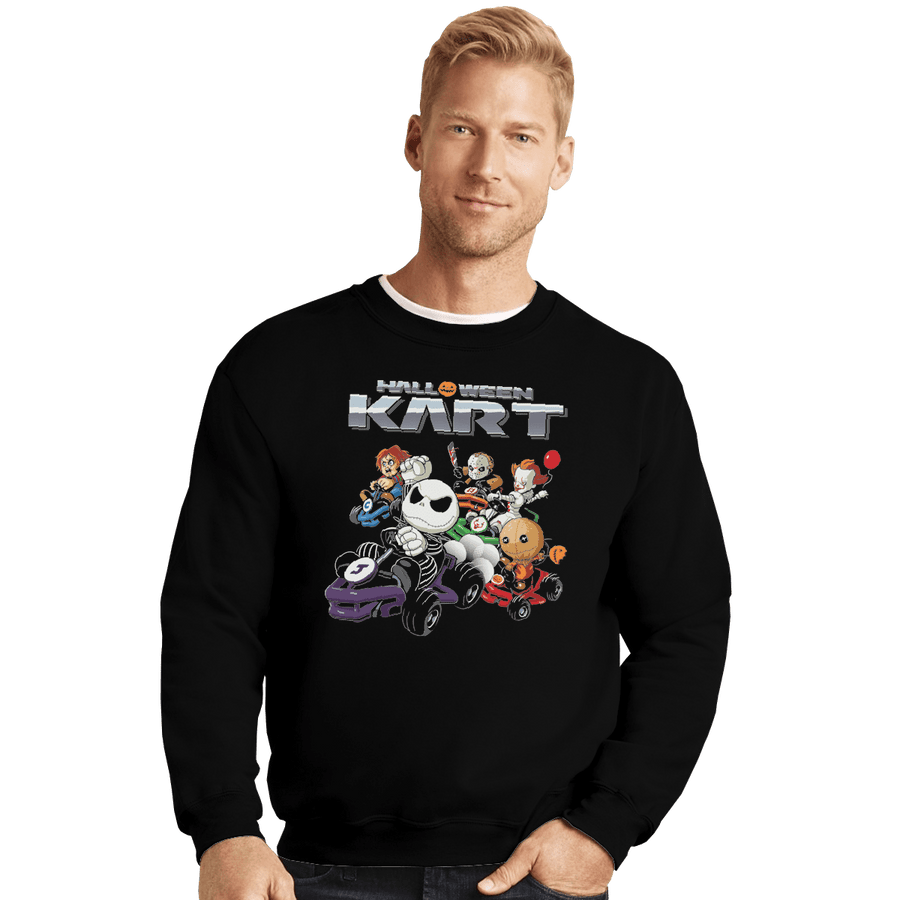 Shirts Crewneck Sweater, Unisex / Small / Black Halloween Kart