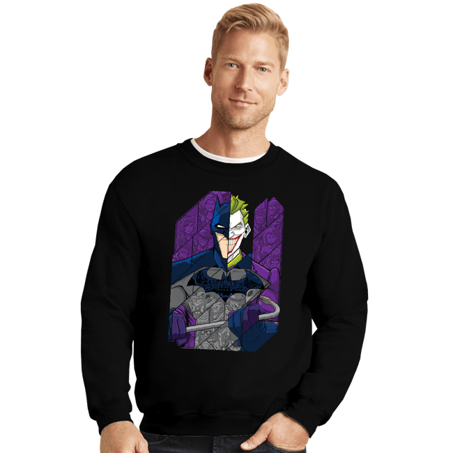 Secret_Shirts Crewneck Sweater, Unisex / Small / Black Batman Joker