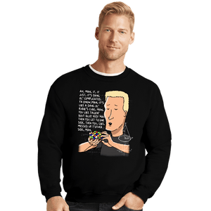 Daily_Deal_Shirts Crewneck Sweater, Unisex / Small / Black Dang Ol' Life