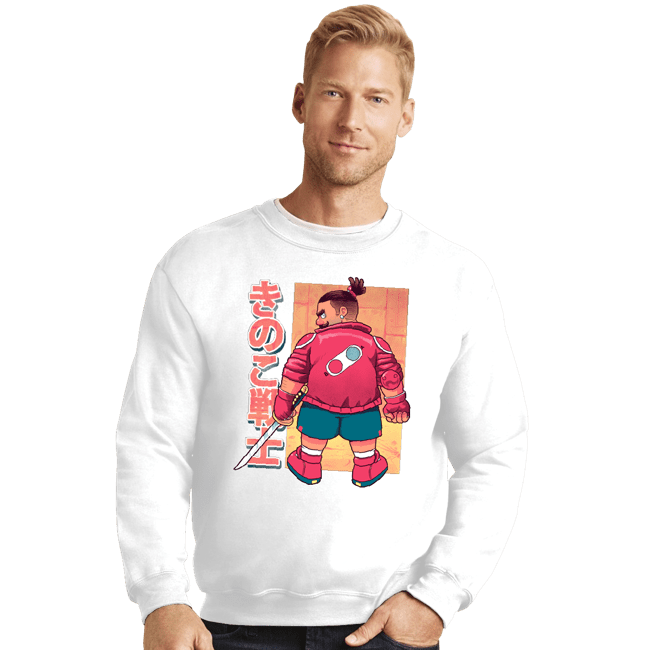 Daily_Deal_Shirts Crewneck Sweater, Unisex / Small / White Kinoko Senshi