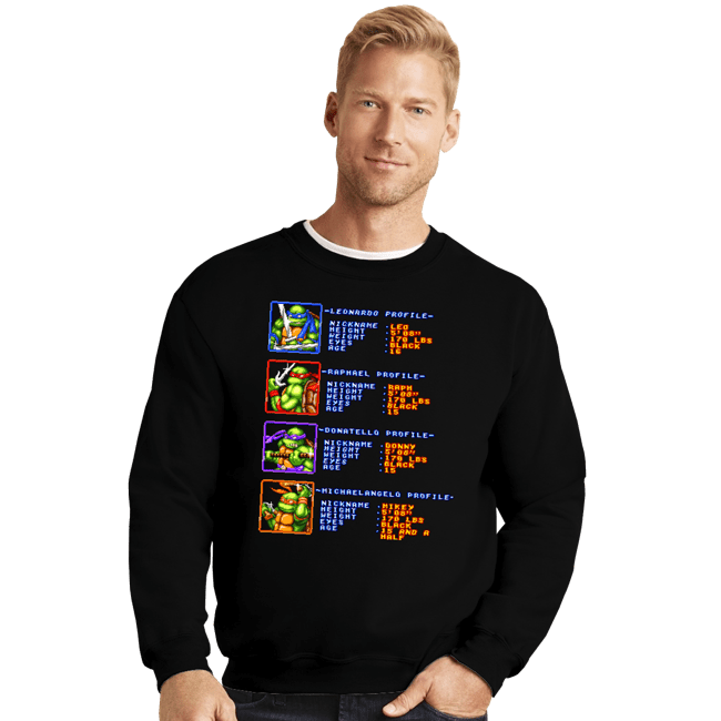 Secret_Shirts Crewneck Sweater, Unisex / Small / Black TMNT Profiles