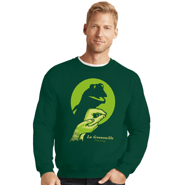 Daily_Deal_Shirts Crewneck Sweater, Unisex / Small / Forest La Grenouille