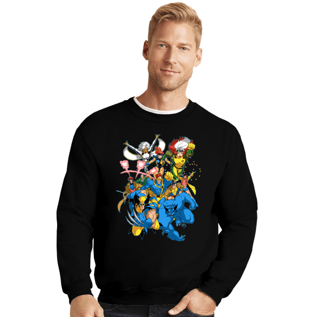 Secret_Shirts Crewneck Sweater, Unisex / Small / Black 90's Mutants