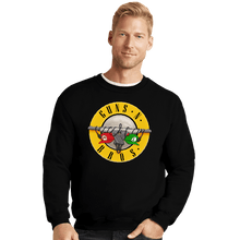 Load image into Gallery viewer, Daily_Deal_Shirts Crewneck Sweater, Unisex / Small / Black Guns N Bros

