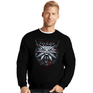 Daily_Deal_Shirts Crewneck Sweater, Unisex / Small / Black The White Wolf