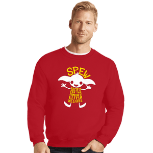 Daily_Deal_Shirts Crewneck Sweater, Unisex / Small / Red SPEW