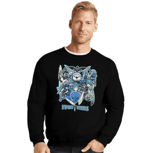 Shirts Crewneck Sweater, Unisex / Small / Black Heroes Unite
