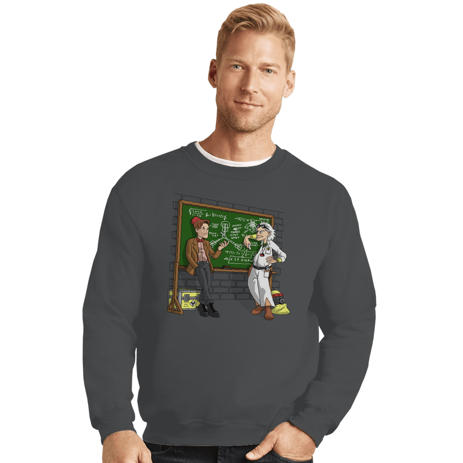 Shirts Crewneck Sweater, Unisex / Small / Charcoal With A Little Help