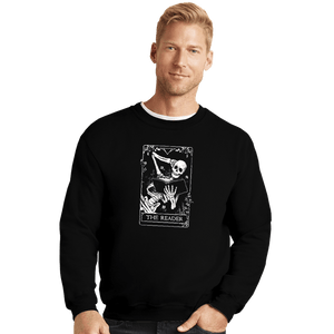 Daily_Deal_Shirts Crewneck Sweater, Unisex / Small / Black The Reader