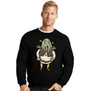 Daily_Deal_Shirts Crewneck Sweater, Unisex / Small / Black Ogre Cthulhu