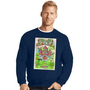 Shirts Crewneck Sweater, Unisex / Small / Navy The Mushroom Kingdom