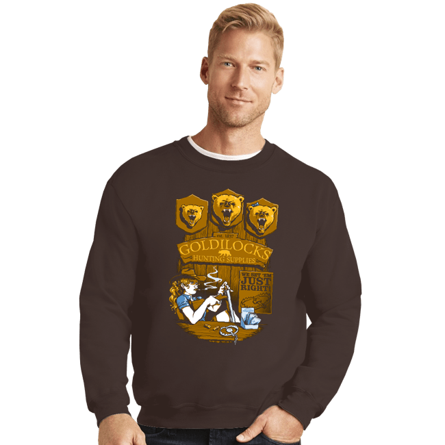 Secret_Shirts Crewneck Sweater, Unisex / Small / Dark Chocolate Goldilocks