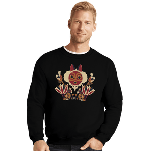Shirts Crewneck Sweater, Unisex / Small / Black Mononoke Deco