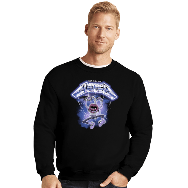 Daily_Deal_Shirts Crewneck Sweater, Unisex / Small / Black The Electric Mayhem Metal