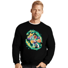 Load image into Gallery viewer, Daily_Deal_Shirts Crewneck Sweater, Unisex / Small / Black Digital Fox
