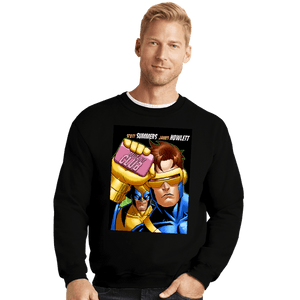 Daily_Deal_Shirts Crewneck Sweater, Unisex / Small / Black Mutant Fight Club