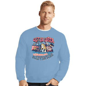 Daily_Deal_Shirts Crewneck Sweater, Unisex / Small / Powder Blue Madventure