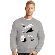 Load image into Gallery viewer, Daily_Deal_Shirts Crewneck Sweater, Unisex / Small / Sports Grey Paper Wars
