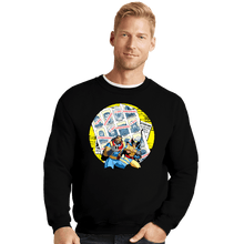 Load image into Gallery viewer, Daily_Deal_Shirts Crewneck Sweater, Unisex / Small / Black Future Past Animated
