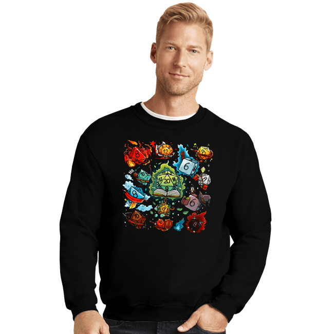 Shirts Crewneck Sweater, Unisex / Small / Black World Of Dice