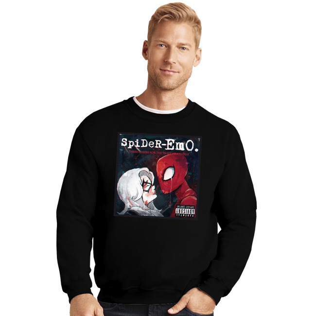 Secret_Shirts Crewneck Sweater, Unisex / Small / Black Spider-emo
