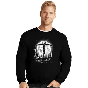 Shirts Crewneck Sweater, Unisex / Small / Black Moonlight Pilot
