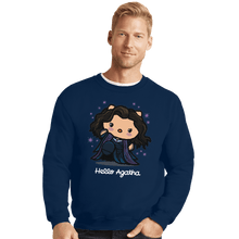 Load image into Gallery viewer, Shirts Crewneck Sweater, Unisex / Small / Navy Hello Agatha
