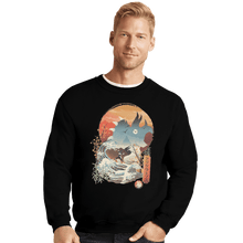 Load image into Gallery viewer, Shirts Crewneck Sweater, Unisex / Small / Black Blue Ranger Ukiyoe
