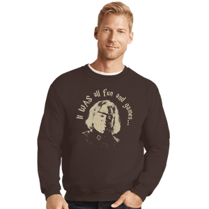 Shirts Crewneck Sweater, Unisex / Small / Dark Chocolate Why So Moody