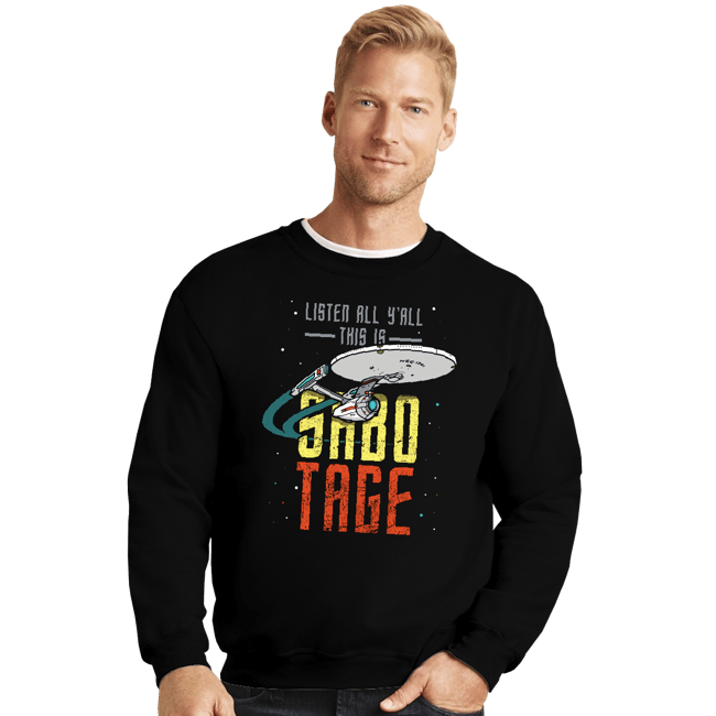 Secret_Shirts Crewneck Sweater, Unisex / Small / Black Sabotage!