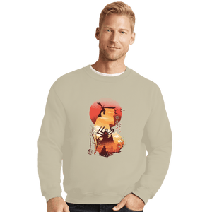 Shirts Crewneck Sweater, Unisex / Small / Sand Samurai Jack Sumi-e