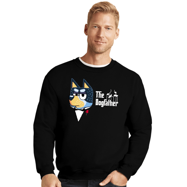 Daily_Deal_Shirts Crewneck Sweater, Unisex / Small / Black The Dogfather