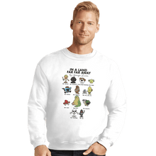 Load image into Gallery viewer, Shirts Crewneck Sweater, Unisex / Small / White In A Land Far Far Away
