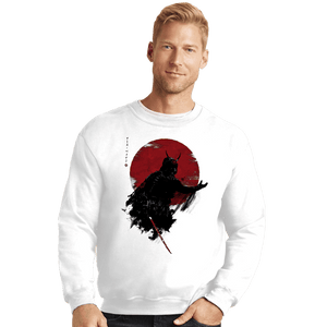 Shirts Crewneck Sweater, Unisex / Small / White Darth Samurai