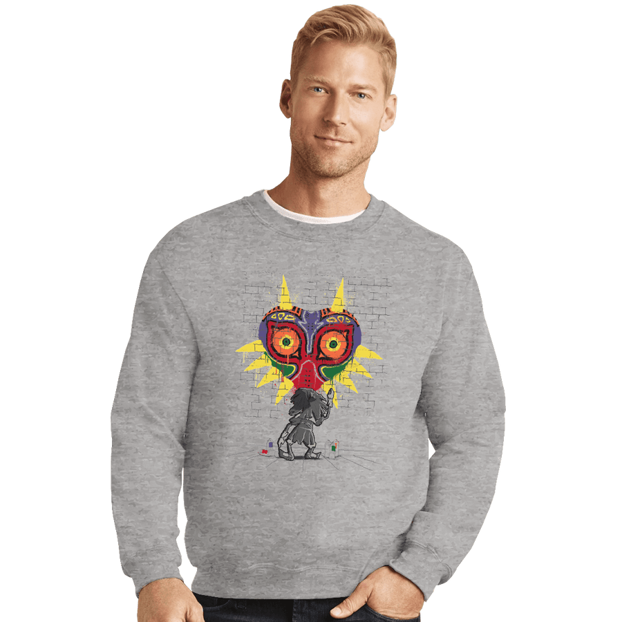 Shirts Crewneck Sweater, Unisex / Small / Sports Grey Majora's Graffiti